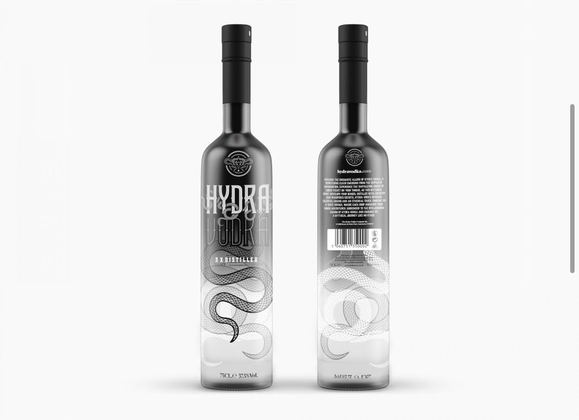 Hydra Vodka – Premium 8x Distilled Vodka | Vegan & Gluten Free | 70cl (40% ABV)