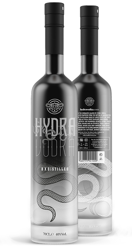 Hydra Vodka – Premium 8x Distilled Vodka | Vegan & Gluten Free | 70cl (40% ABV)